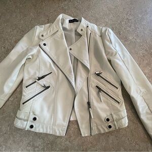 Stylish White Biker Jacket